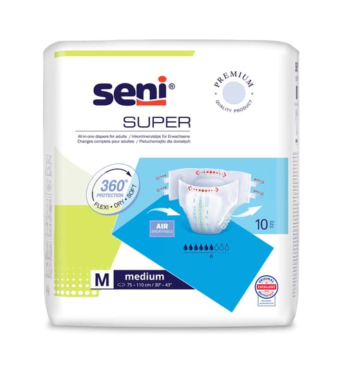 Seni Super Medium scutece incontinenţă 10 buc
