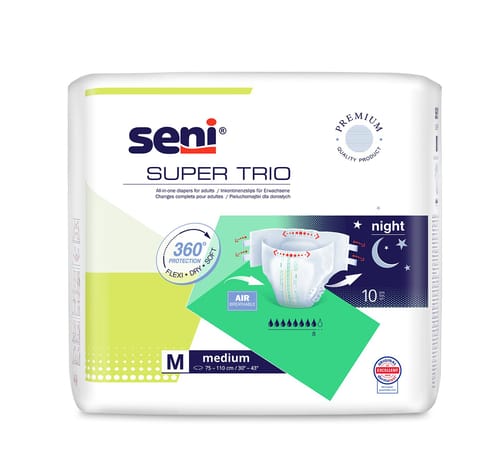 Seni Super Trio Medium scutece incontinenţă 10 buc