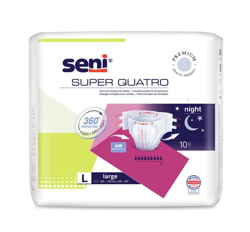 Seni Super Quatro Large scutece incontinenţă 10 buc