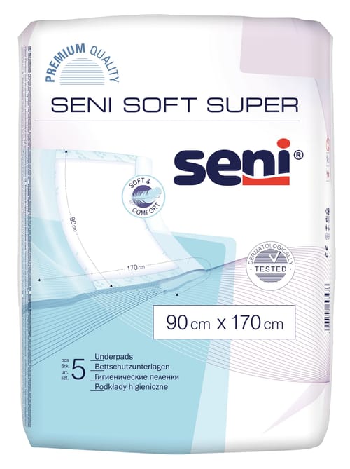 Seni Soft Super aleze igienice 90x170 cm 5 buc
