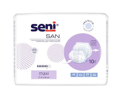 Seni San Maxi absorbante anatomice 10 buc