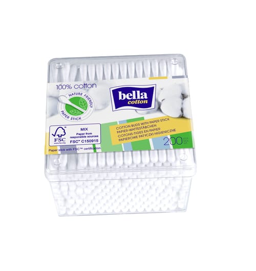 Bella Cotton betisoare igienice cutie patrata 200 buc