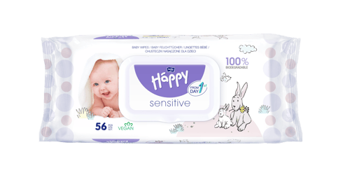 Happy Sensitive Şerveţele umede Aloe 56 buc