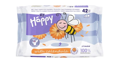 Happy Calendula hârtie igienică umedă 42 buc