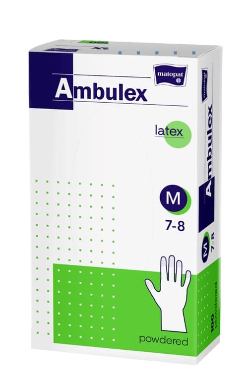 Ambulex mănuşi din latex pudrate nesterile M 100 buc