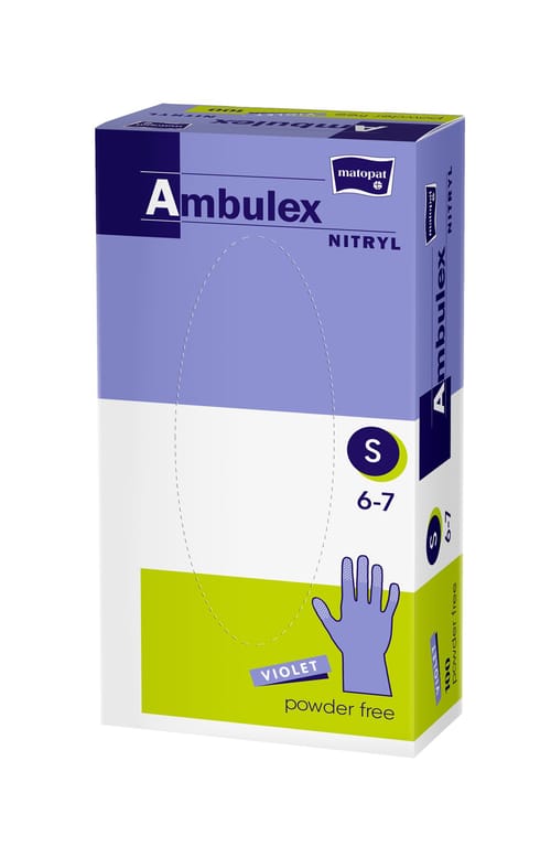 Ambulex mănuşi din nitril violet nepudrate nesterile S 100 buc