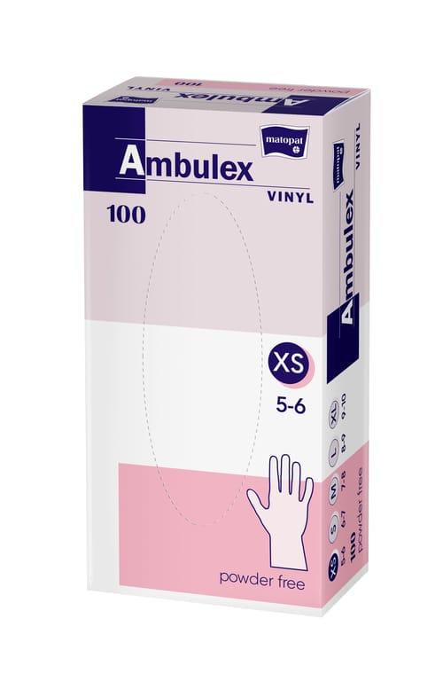 Ambulex mănuşi din vinil nepudrate nesterile XS 100 buc