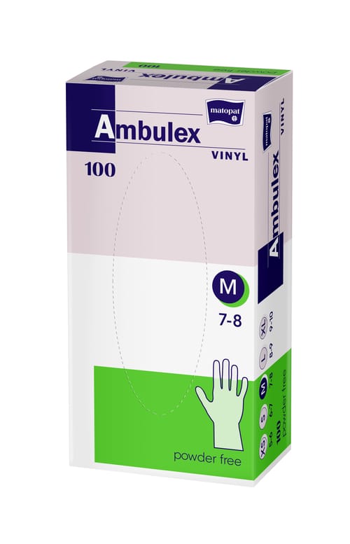 Ambulex mănuşi din vinil nepudrate nesterile M 100 buc
