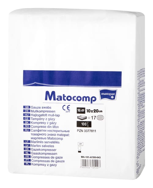 Matocomp comprese sterile 8 str 17 fire 10x20 cm blister a'5