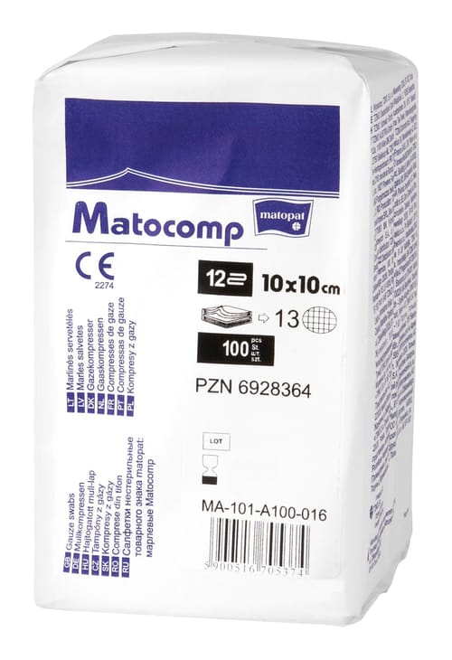 Matocomp comprese sterile 8 str 17 fire 10x10 cm blister a'5