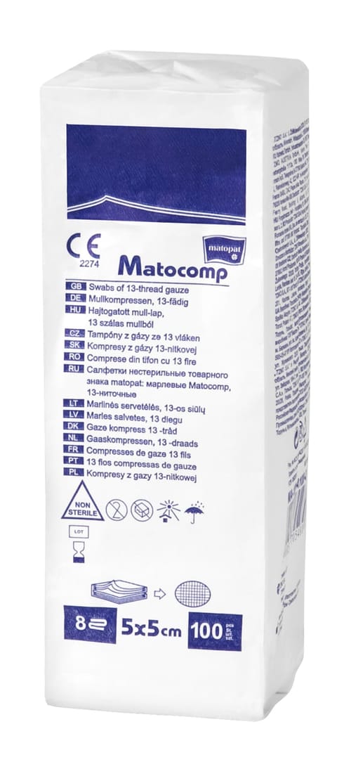 Matocomp comprese nesterile tifon 5x5 cm a'100