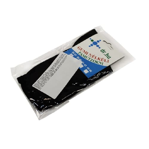 Sosete fara elastic, Dr.Hu, negru, marime 35-37