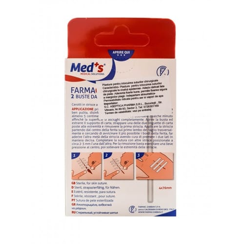 Plasturi pentru sutura 4x76 cm