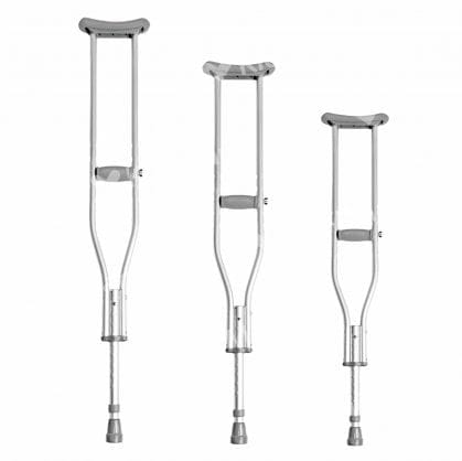 CÂRJĂ CU SPRIJIN SUBAXILAR DIN ALUMINIU, MĂRIMEA L