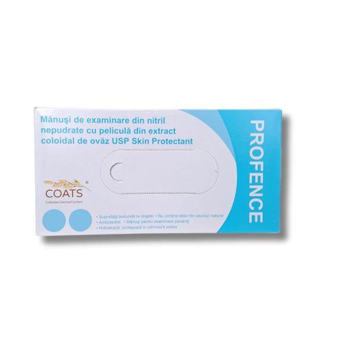 Profence COATS Mӑnuşi examinare nitril cu extract de ovӑz Large 100 buc