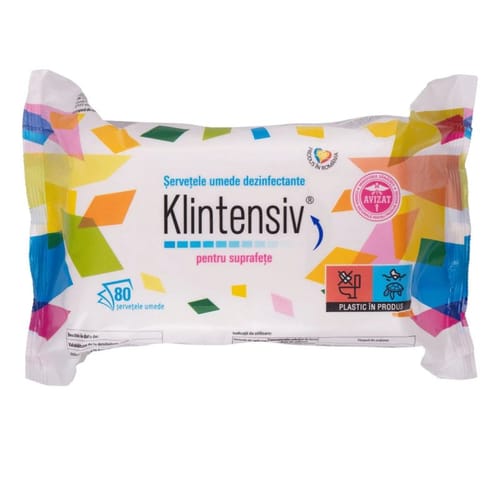 Klintensiv Servetele dezinfectante suprafete 80 buc