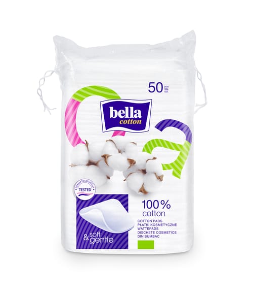 Bella Cotton Dischete demachiante patrate 50 buc