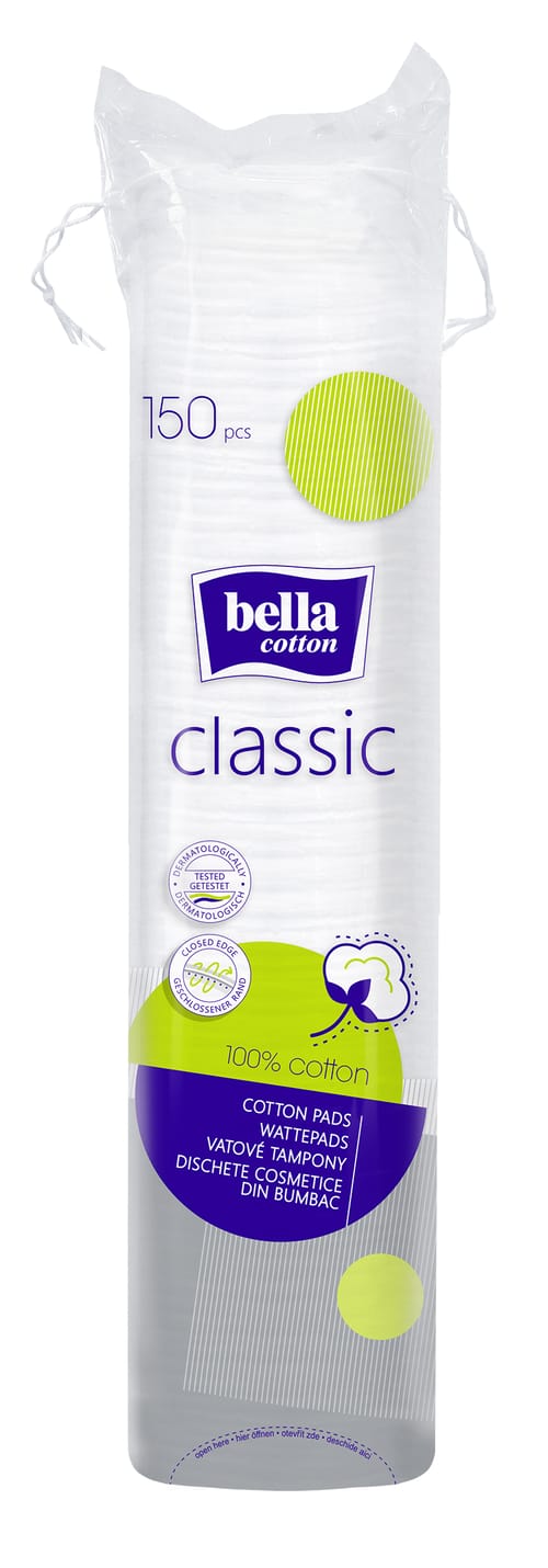 Bella Cotton Classic dischete demachiante rotunde 150 buc
