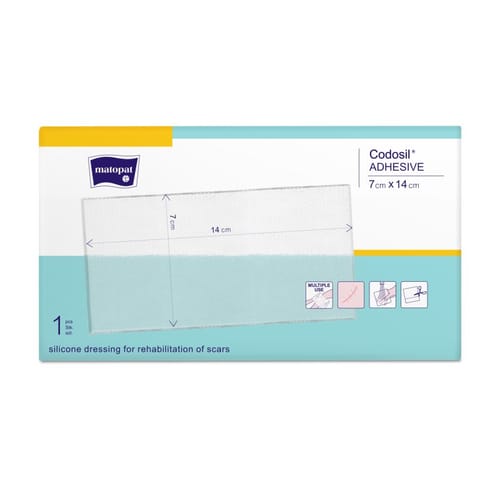 Codosil Adhesive pansament nesteril din silicon pentru cicatrici 7x14 cm 1 buc