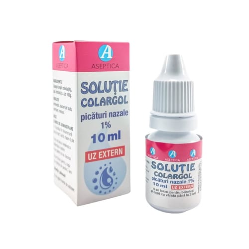 Solutie de argint coloidal, picaturi , Colargol 1%x10g