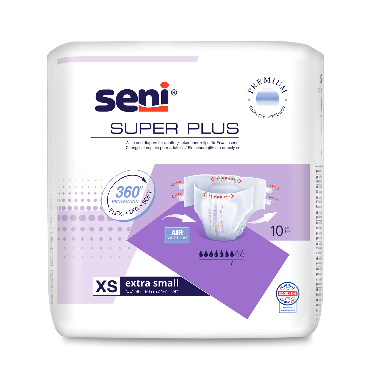 Seni Super Plus Extra Small scutece incontinenţă 10 buc - 1