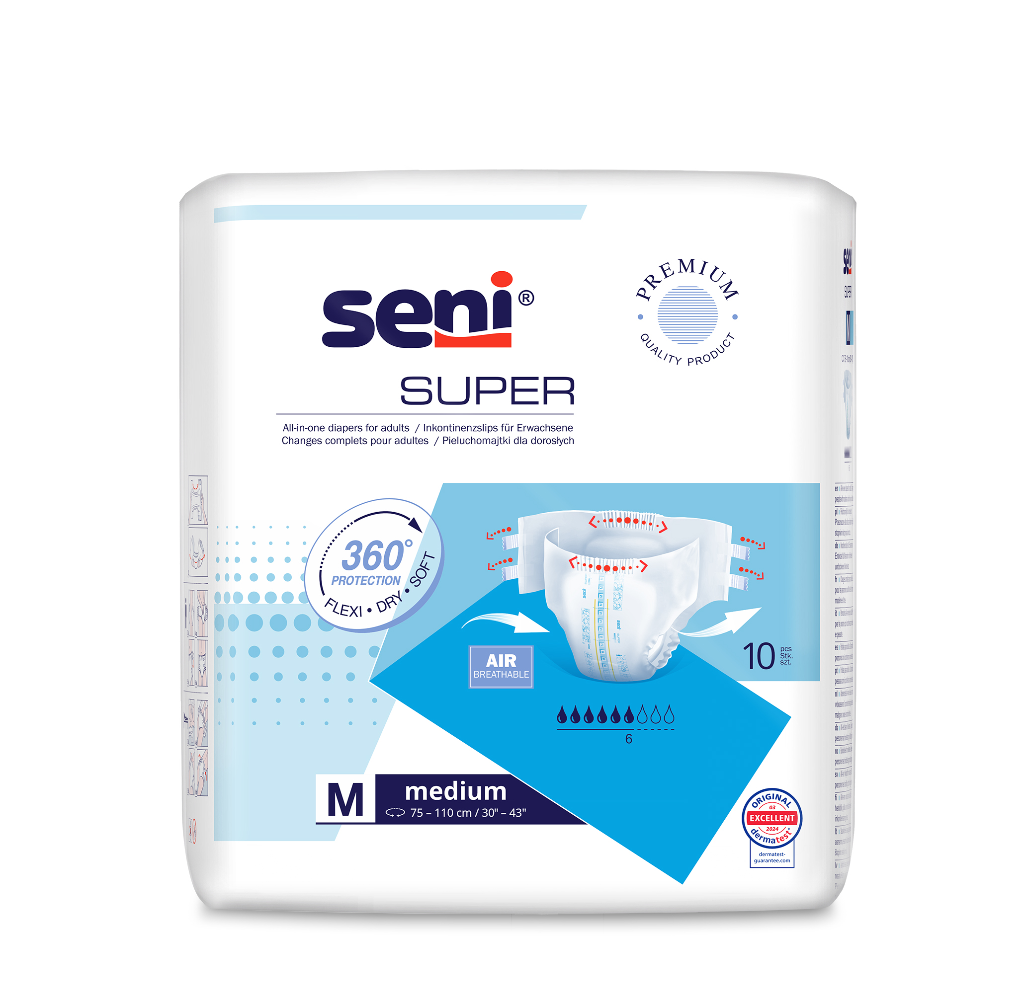 Seni Super Medium scutece incontinenţă 10 buc - 1