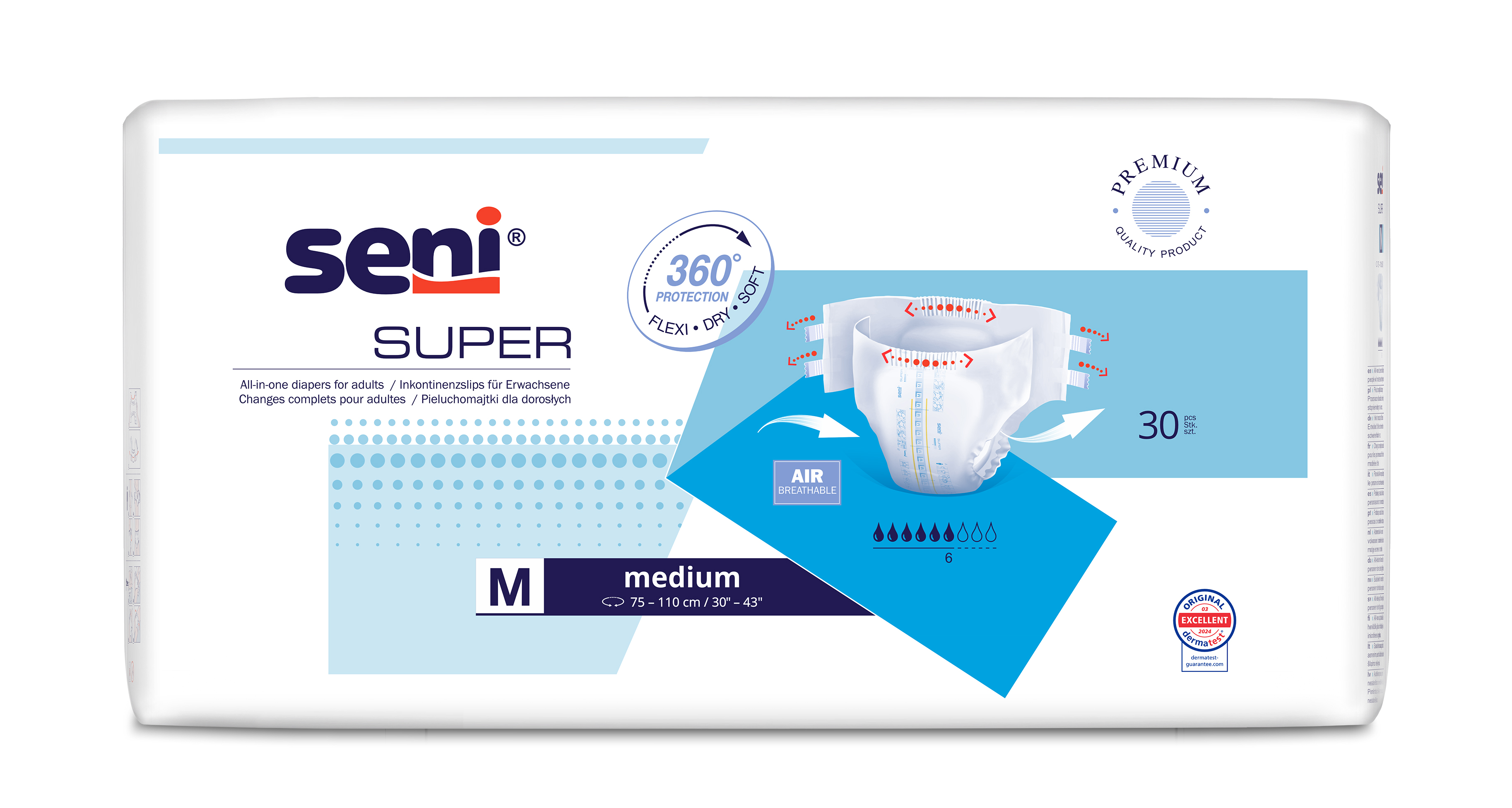 Seni Super Medium scutece incontinenţă 30 buc