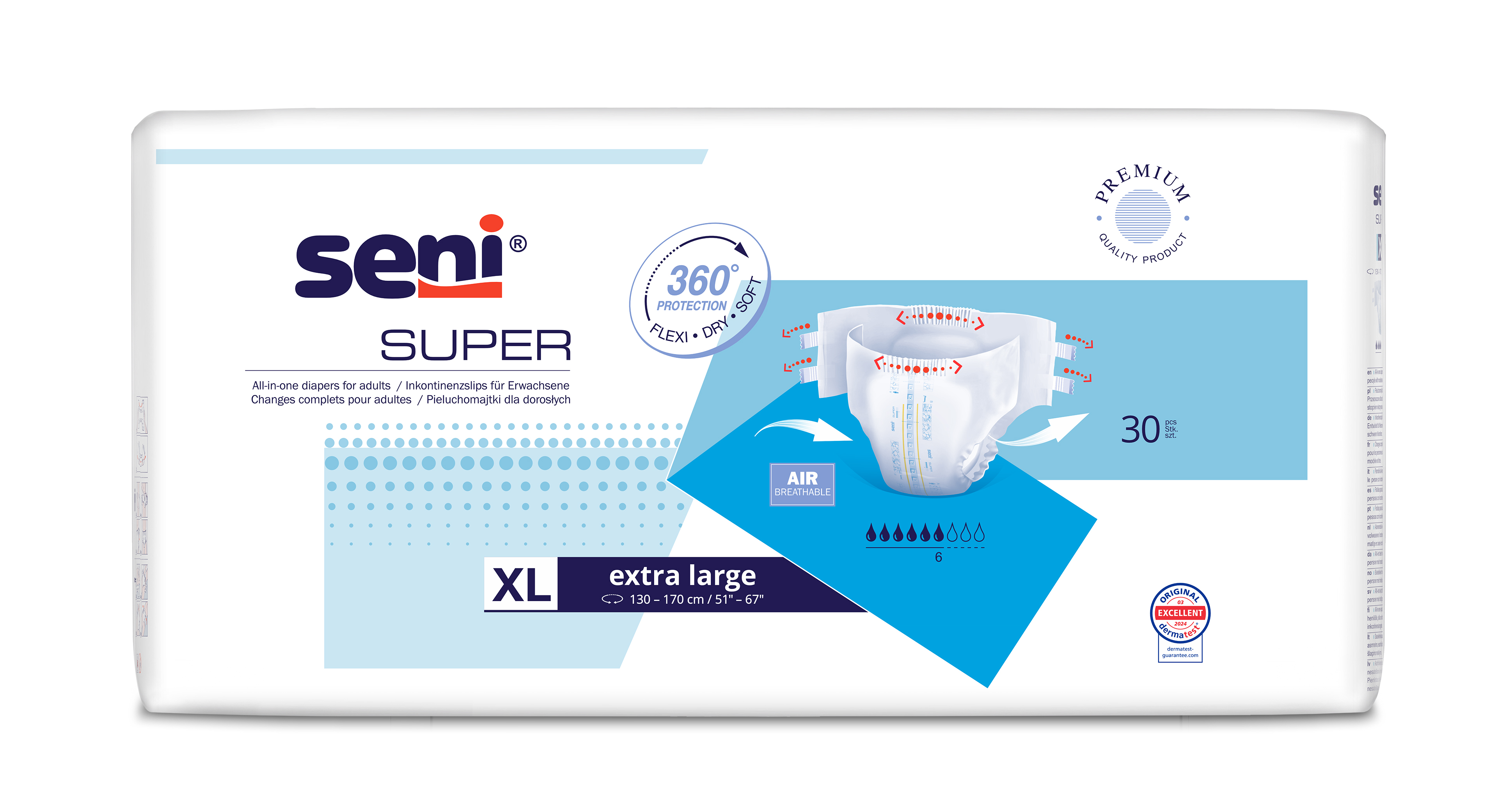 Seni Super Extra Large scutece incontinenţă 30 buc