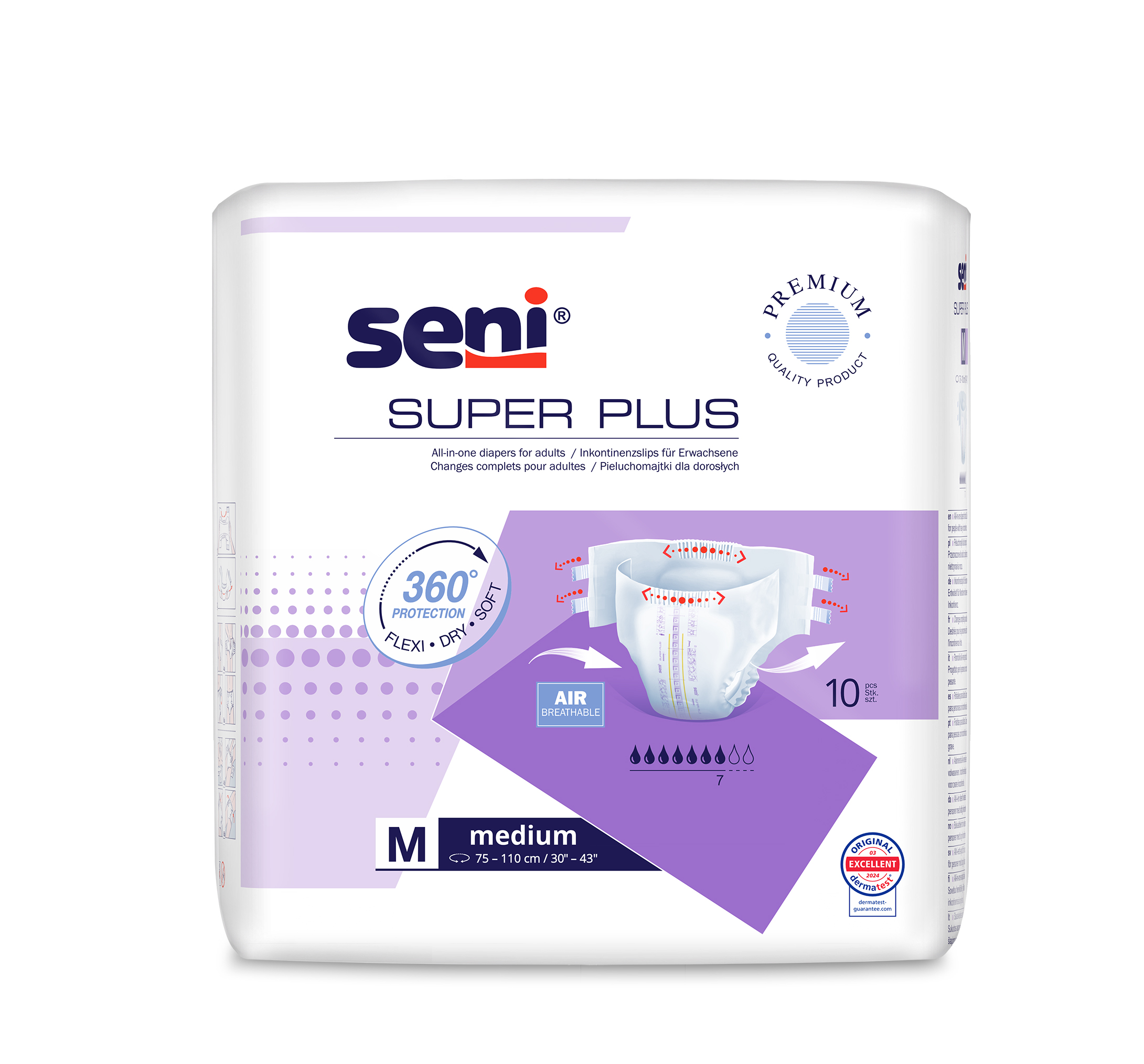 Seni Super Plus Medium scutece incontinenţă 10 buc - 1