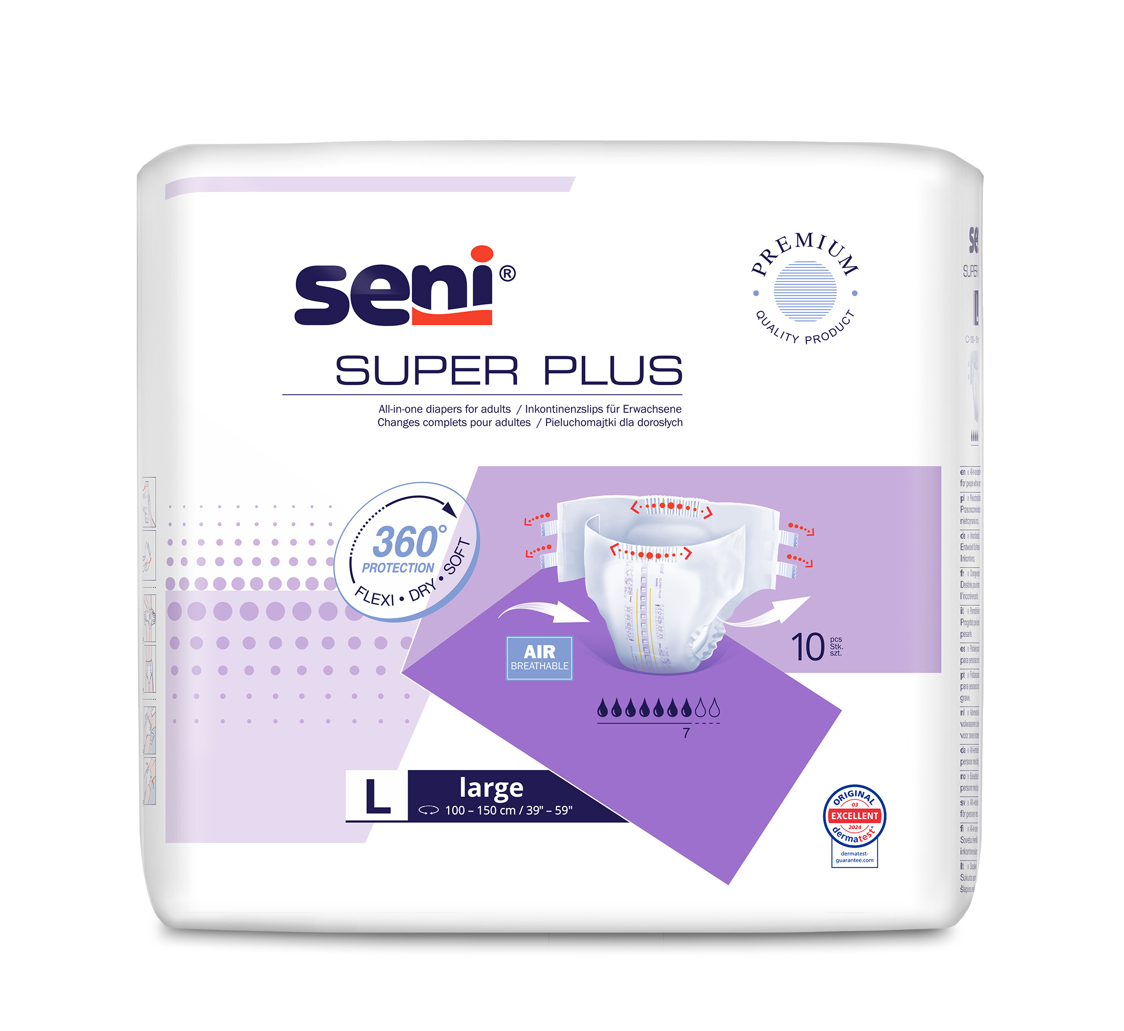 Seni Super Plus Large scutece incontinenţă 10 buc - 1