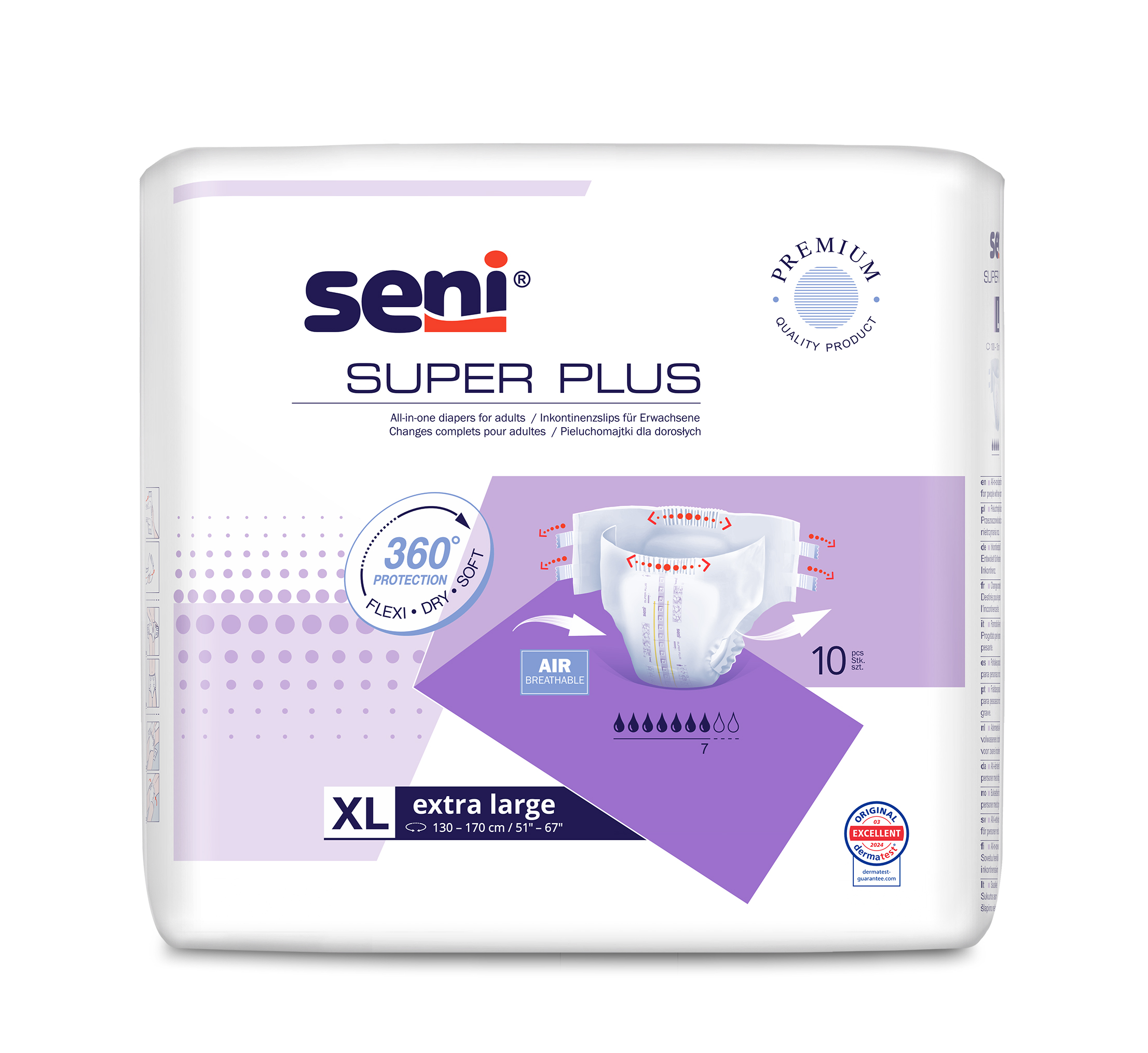 Seni Super Plus XL scutece incontinenţă 10 buc - 1