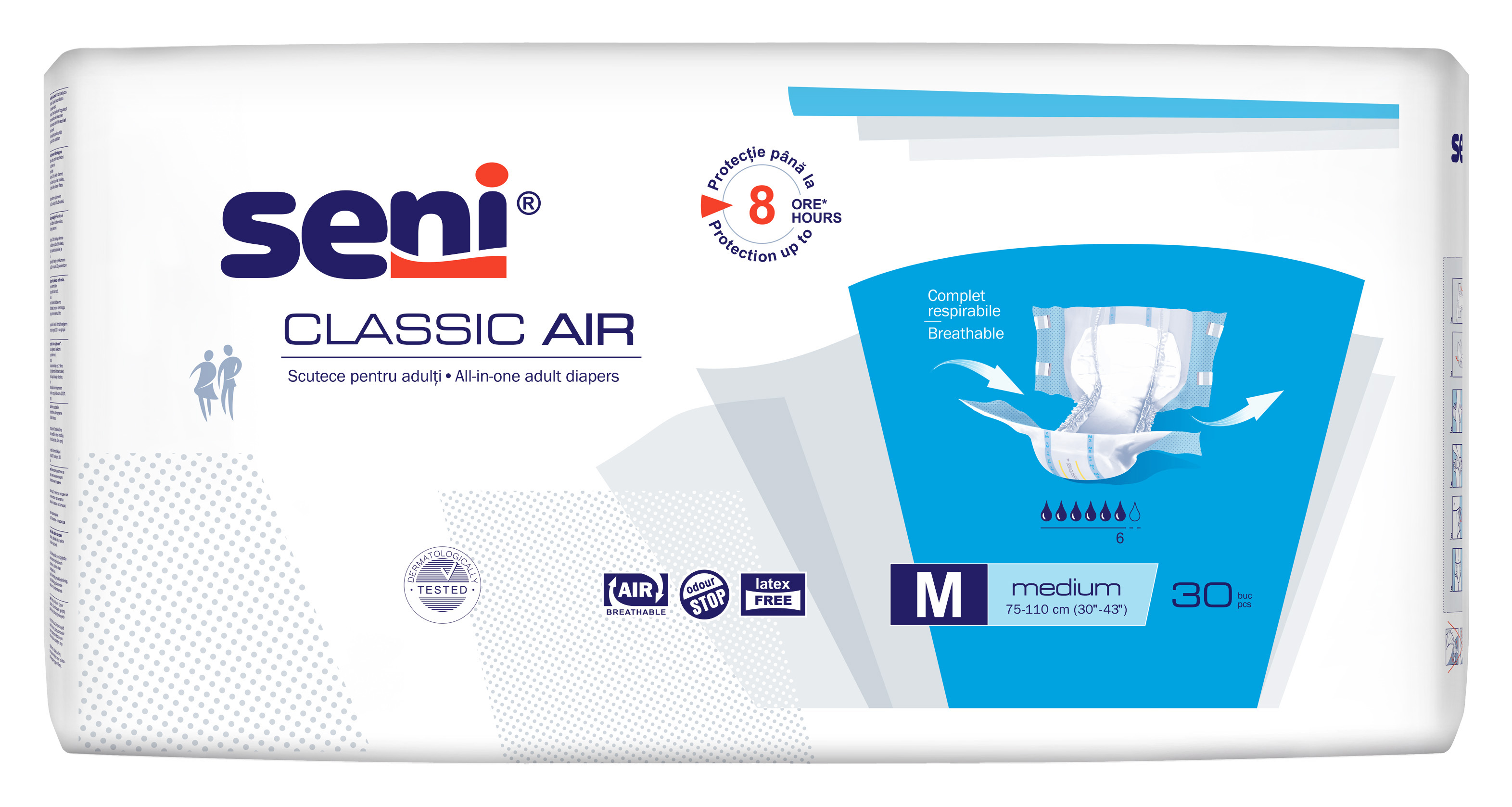 Seni Classic Air Medium scutece incontinenţă 30 buc - 1