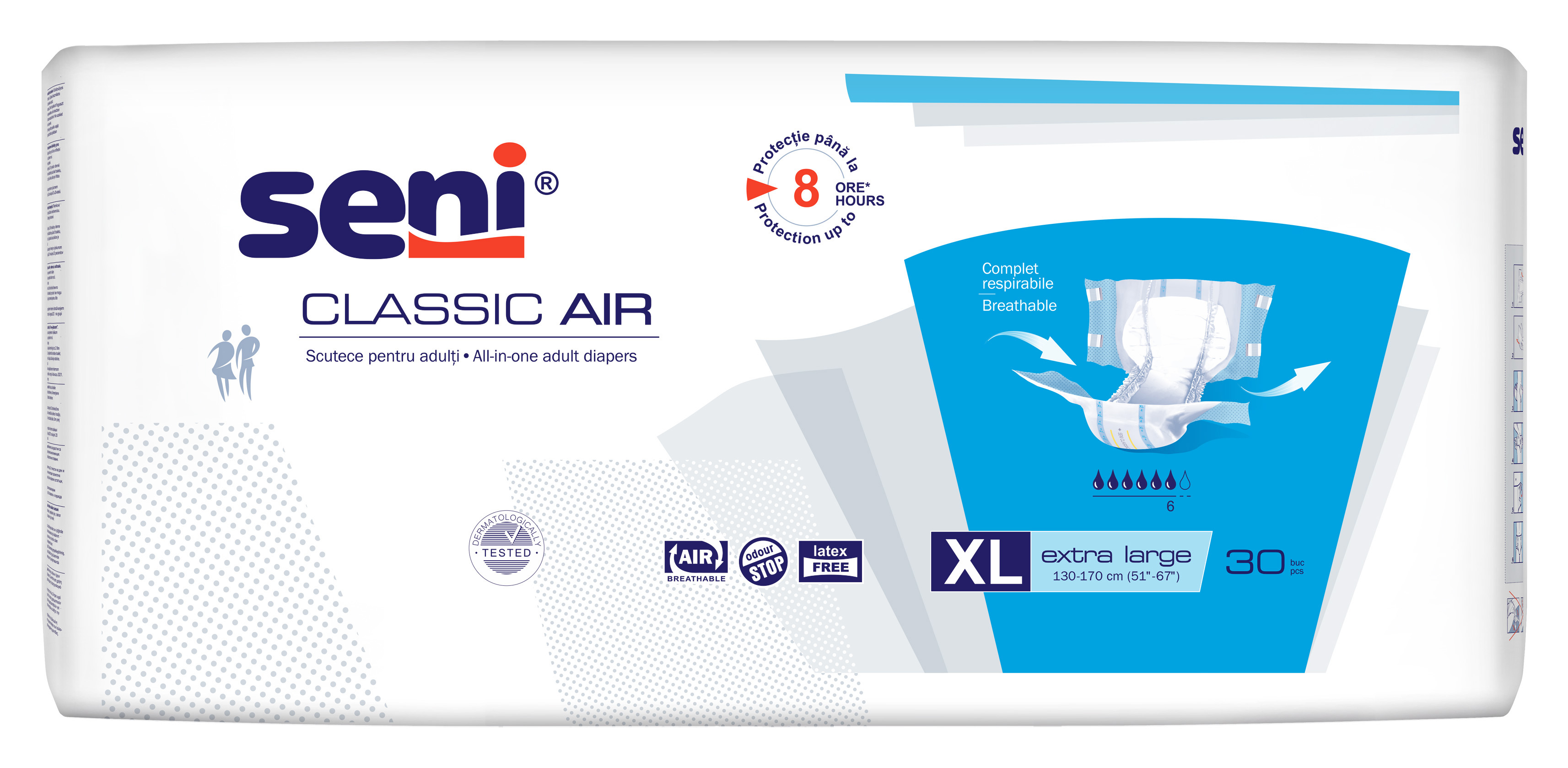 Seni Classic Air Extra Large scutece incontinenţă 30 buc - 1