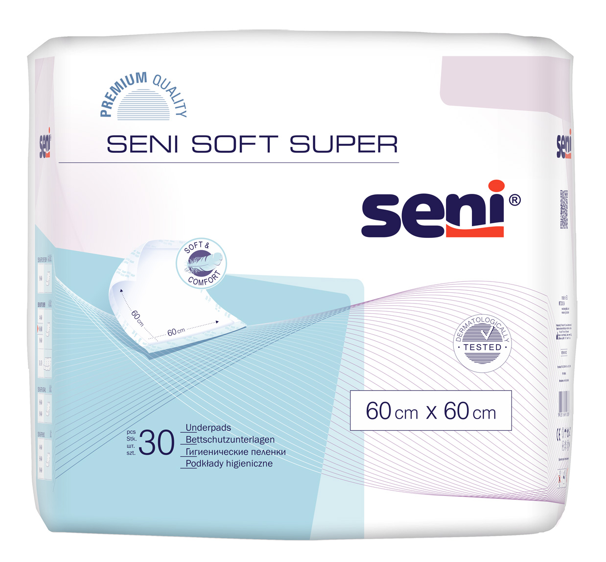 Seni Soft Super aleze igienice 60x60 cm 30 buc - 1