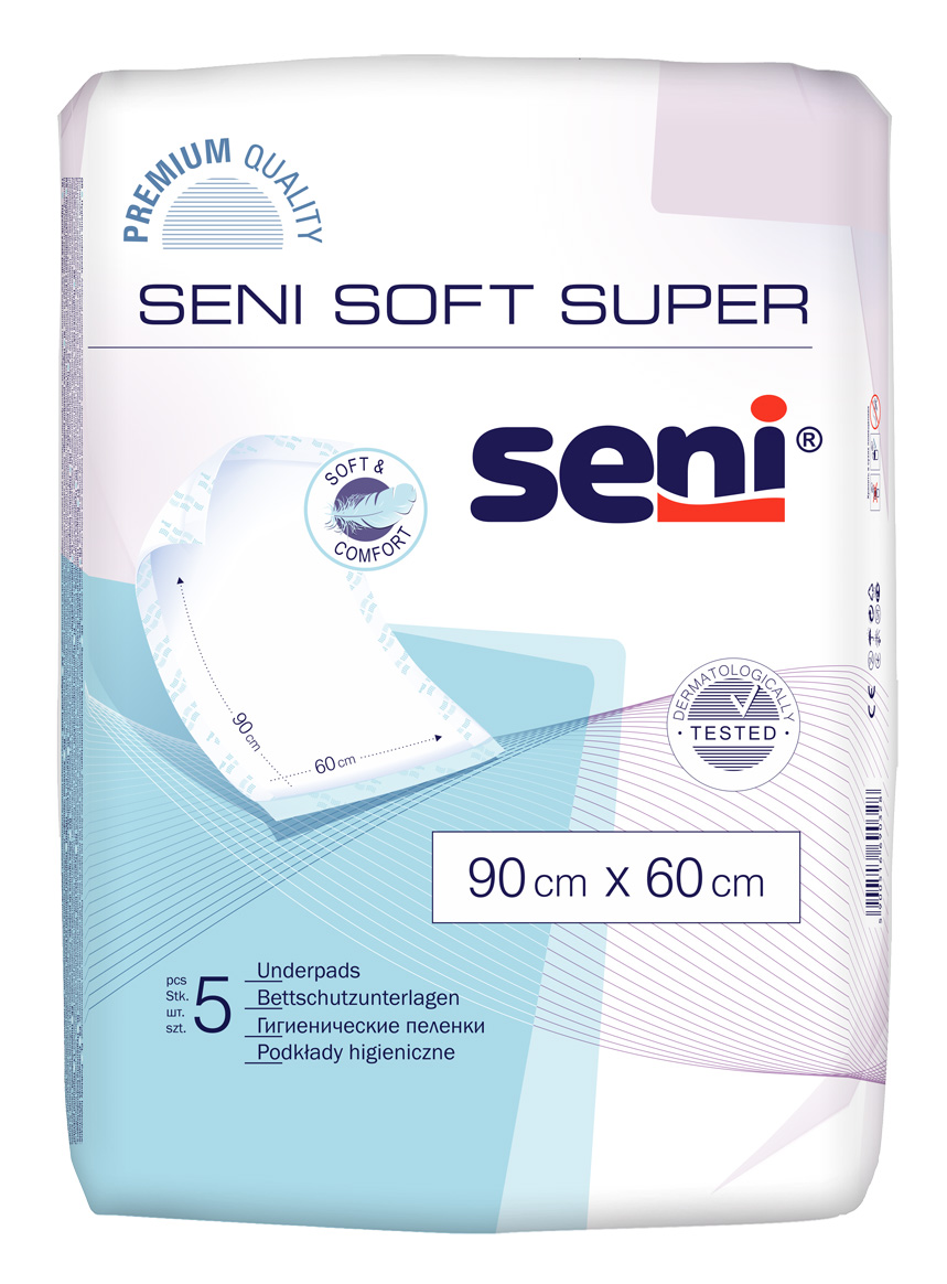 Seni Soft Super aleze igienice 90x60 cm 5 buc - 1
