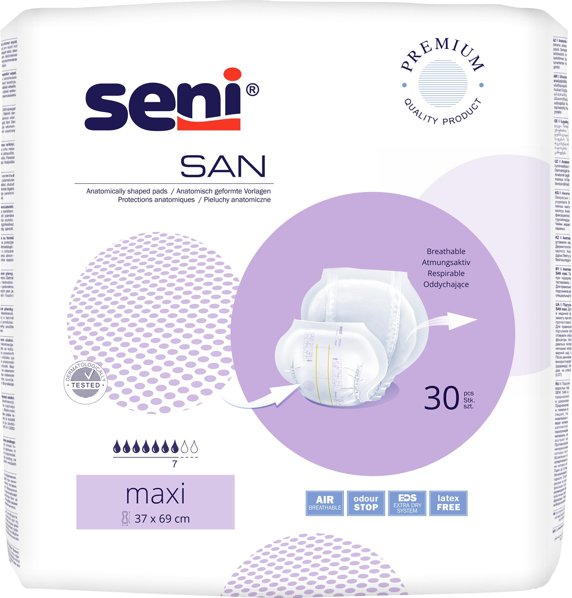 Seni San Maxi absorbante anatomice 30 buc - 1