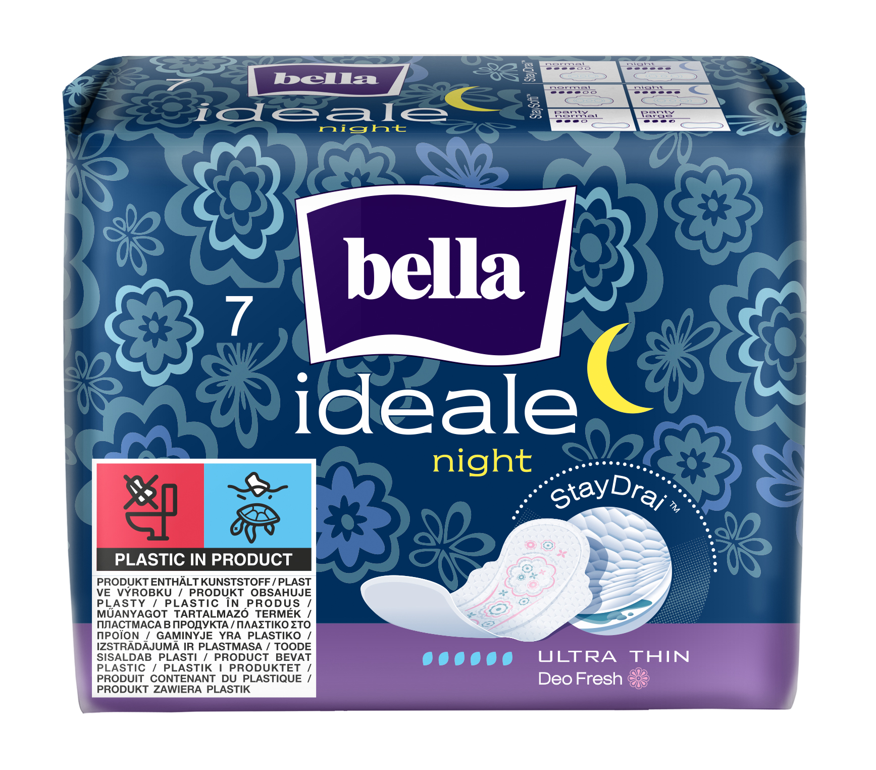 Bella Ideale Ultra Stay Drai Night absorbante igienice 7 buc - 1