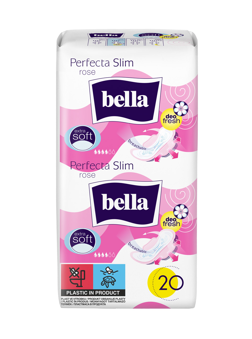 Perfecta Slim Rose Extra Soft Deo absorbante igienice 20 buc - 1