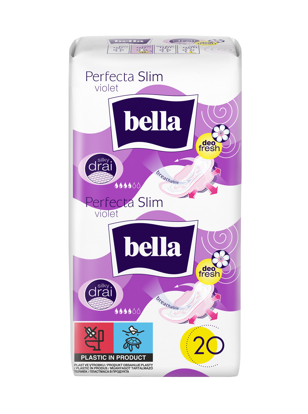 Perfecta Slim Violet Silky Drai Deo absorbante igienice 20 buc - 1