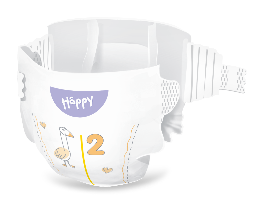 Happy Soft&Delicate Mini scutece copii 3-6 kg 78 buc - 2