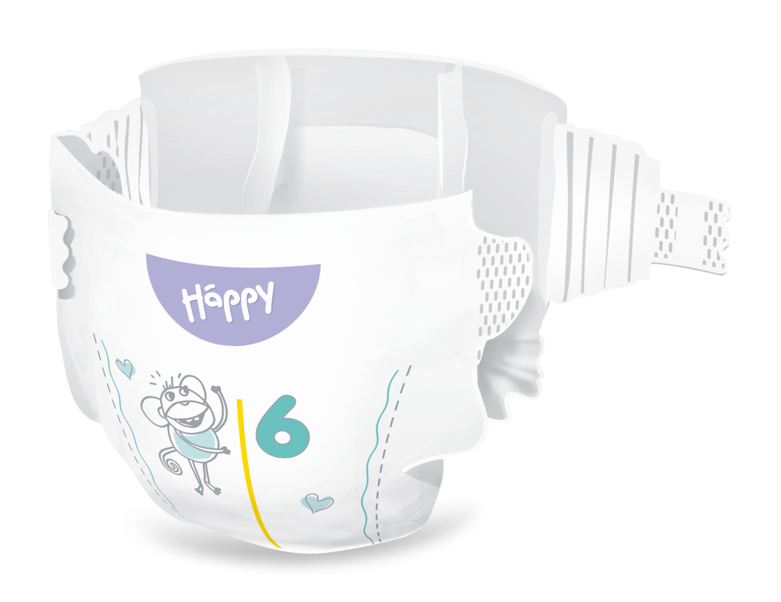 Happy Soft&Delicate Junior Extra scutece copii +15 kg 48 buc - 2