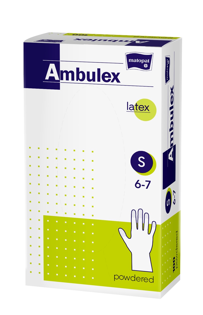 Ambulex mănuşi din latex pudrate nesterile S 100 buc