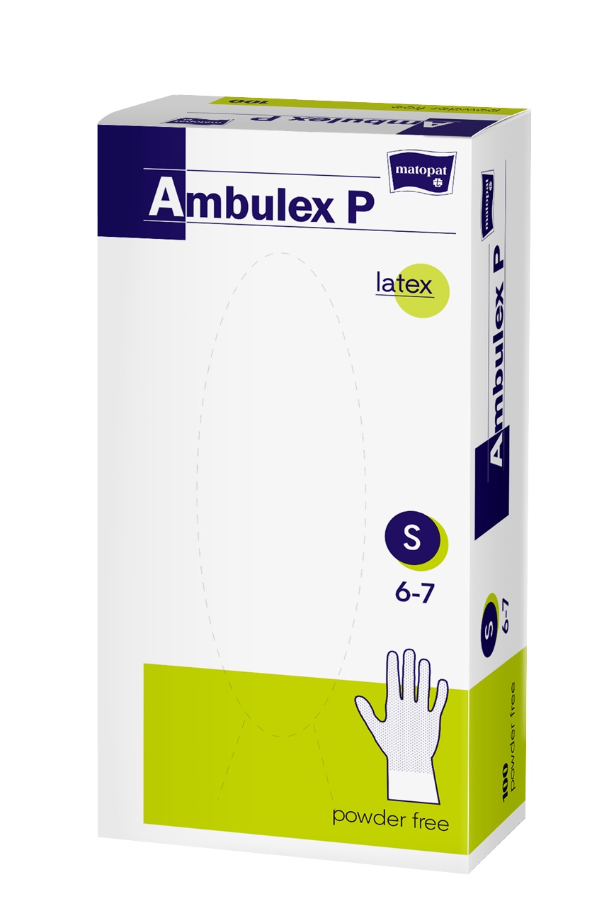 Ambulex P mănuşi din latex nepudrate nesterile S 100 buc