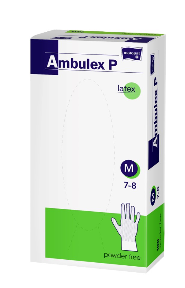 Ambulex P mănuşi din latex nepudrate nesterile M 100 buc