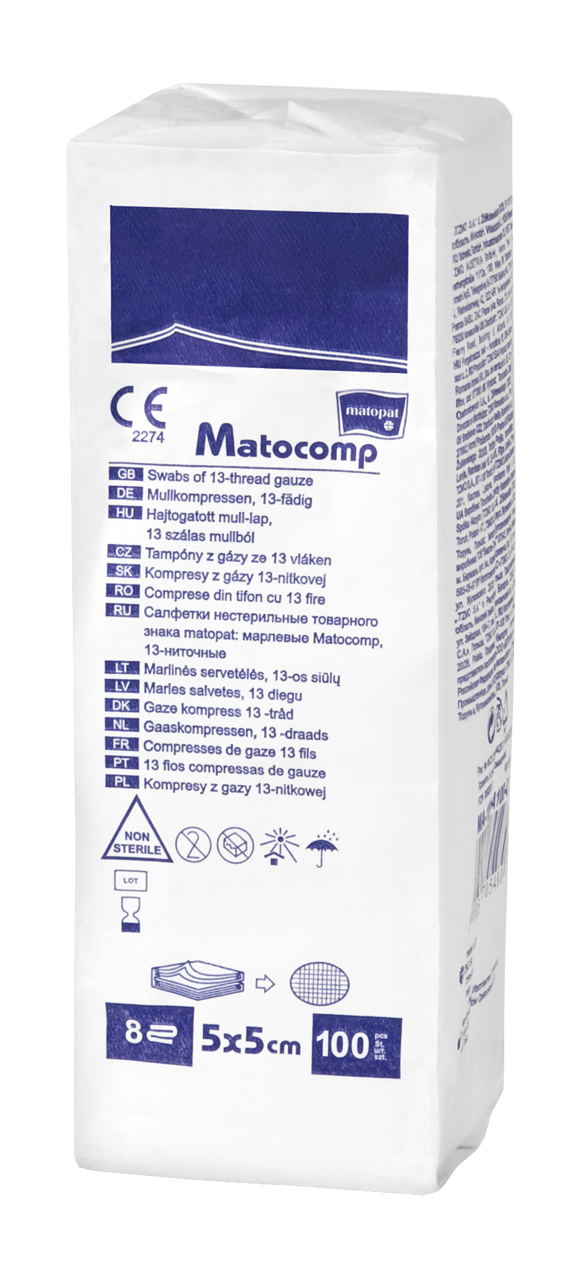 Matocomp comprese nesterile tifon 5x5 cm a'100