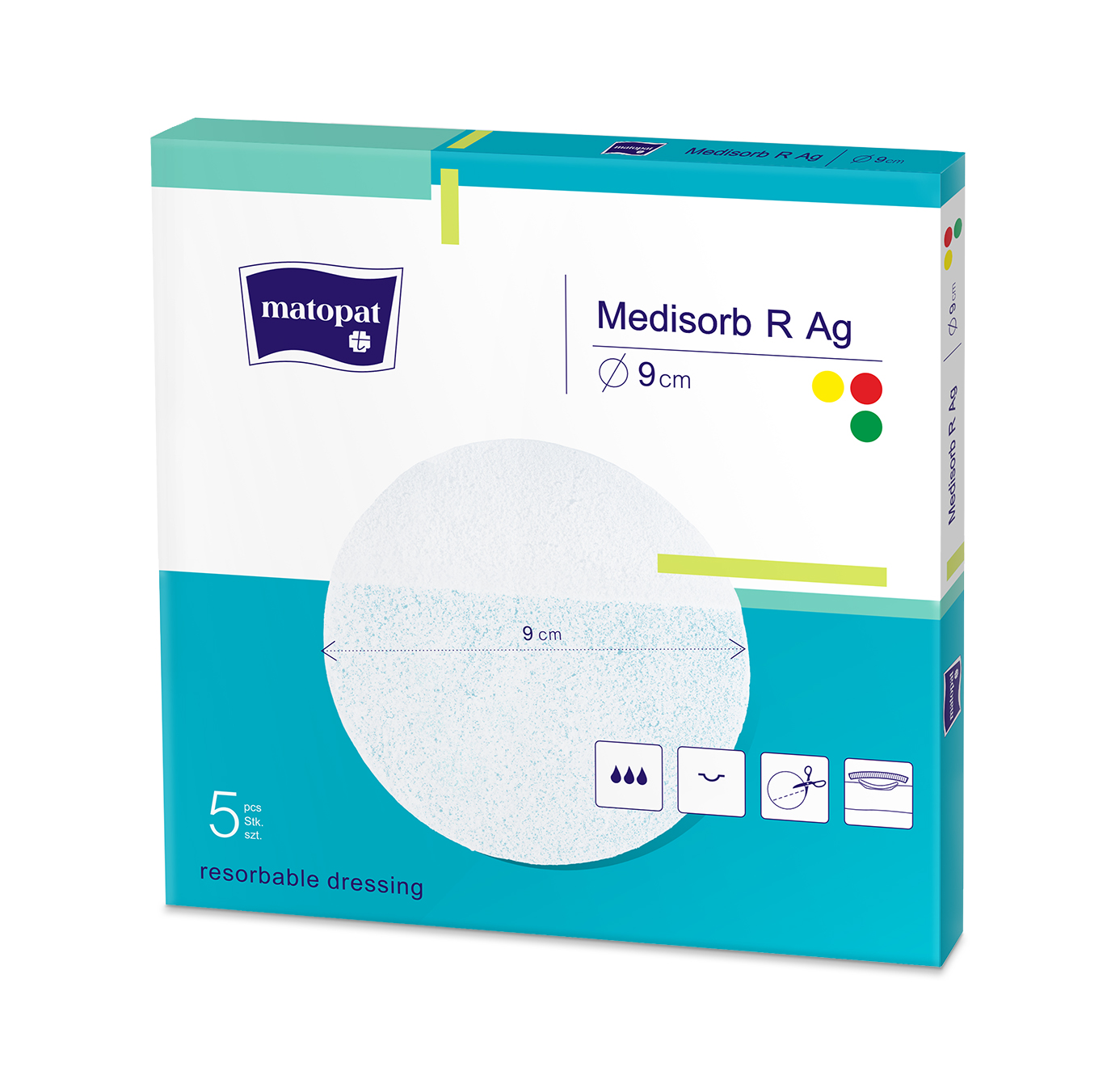 MEDISORB R Ag pansament resorbabil diam 9 cm 5 buc - 1