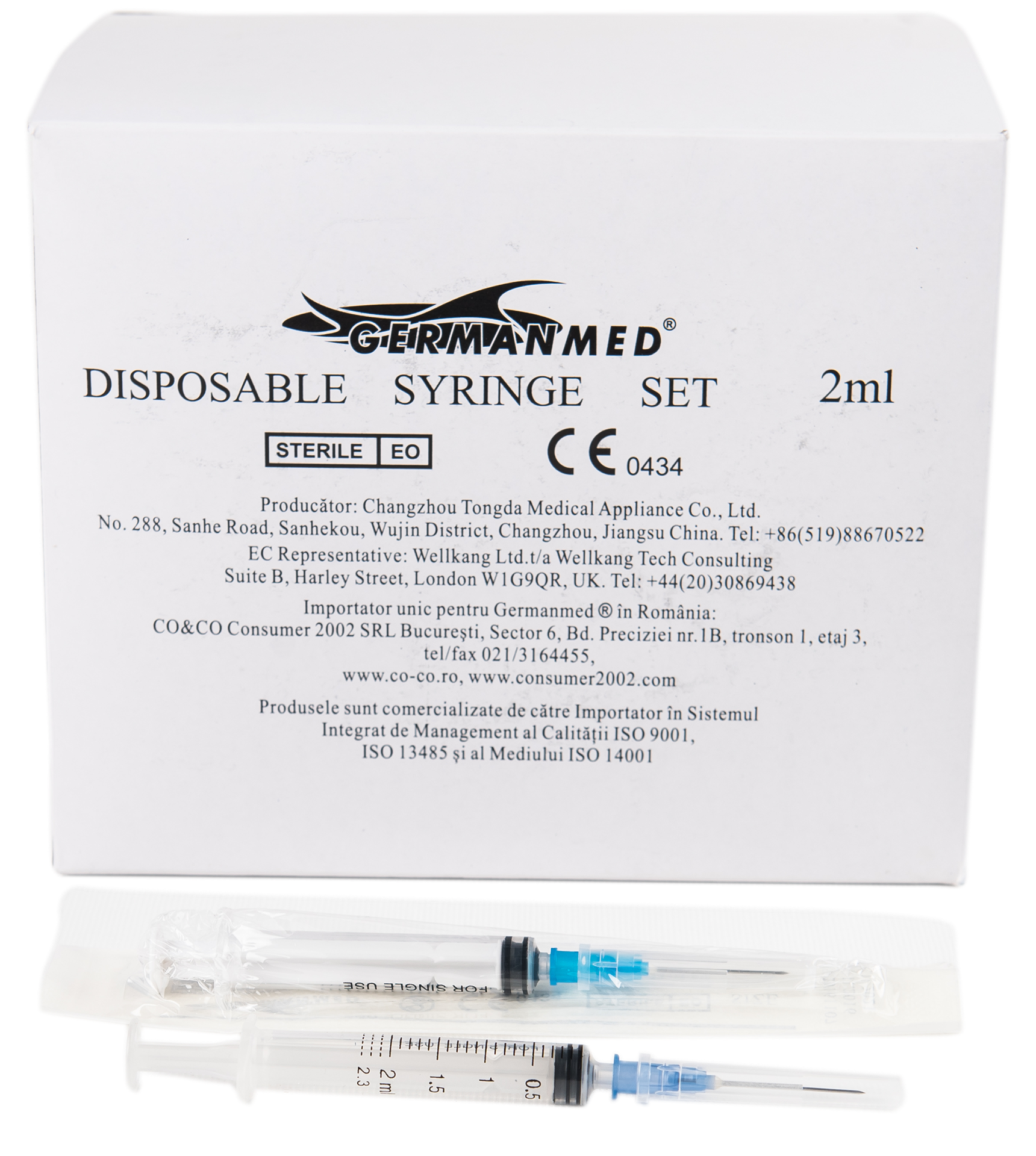 Seringa din 3 parti cu ac – 2 ml