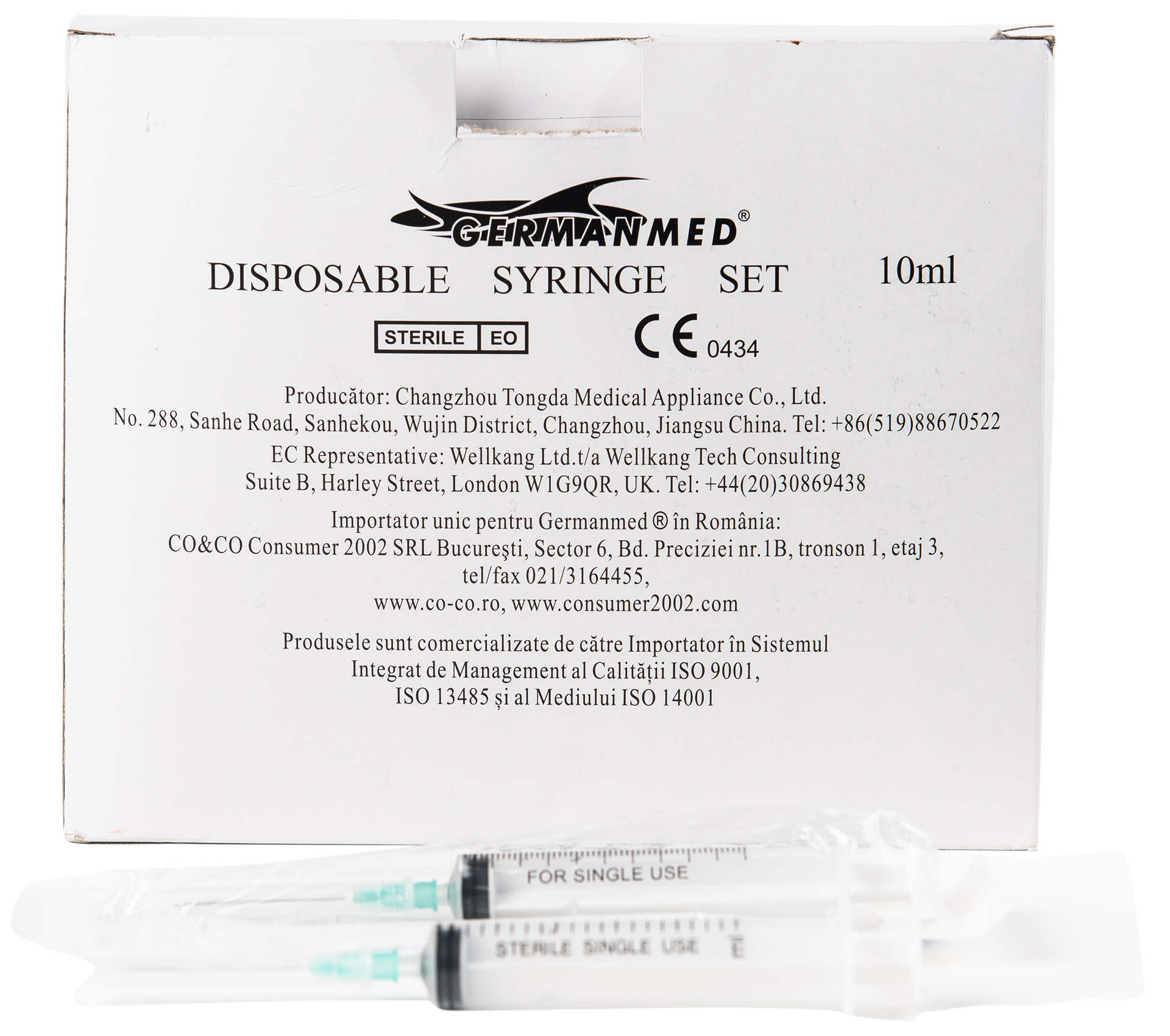 Seringa din 3 parti cu ac - 10 ml