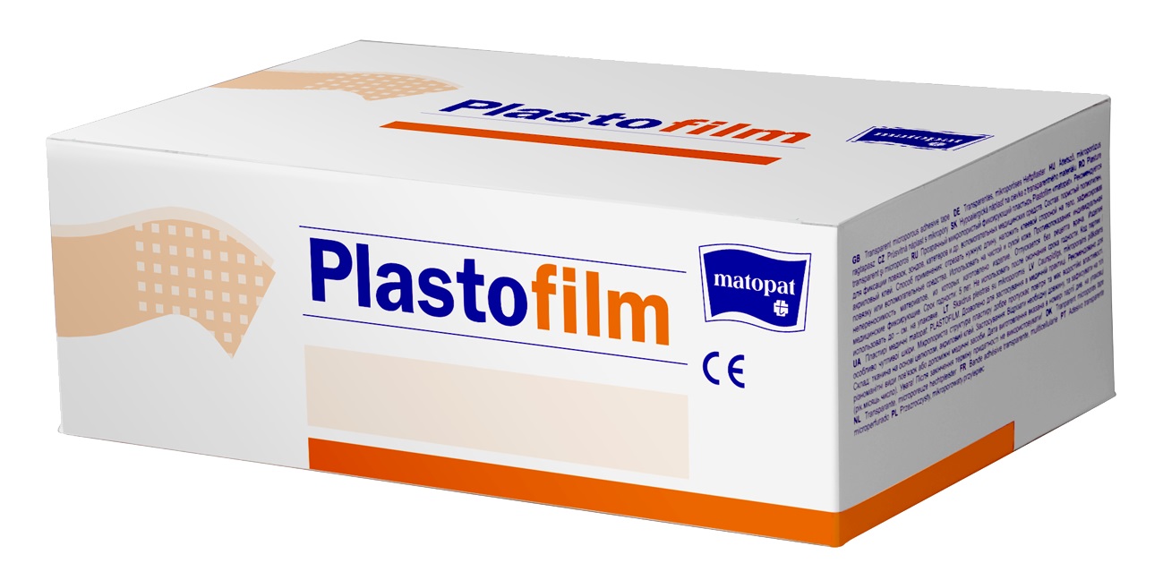 Plastofilm bandă adezivă 2.5cm x 9.14m 12 buc
