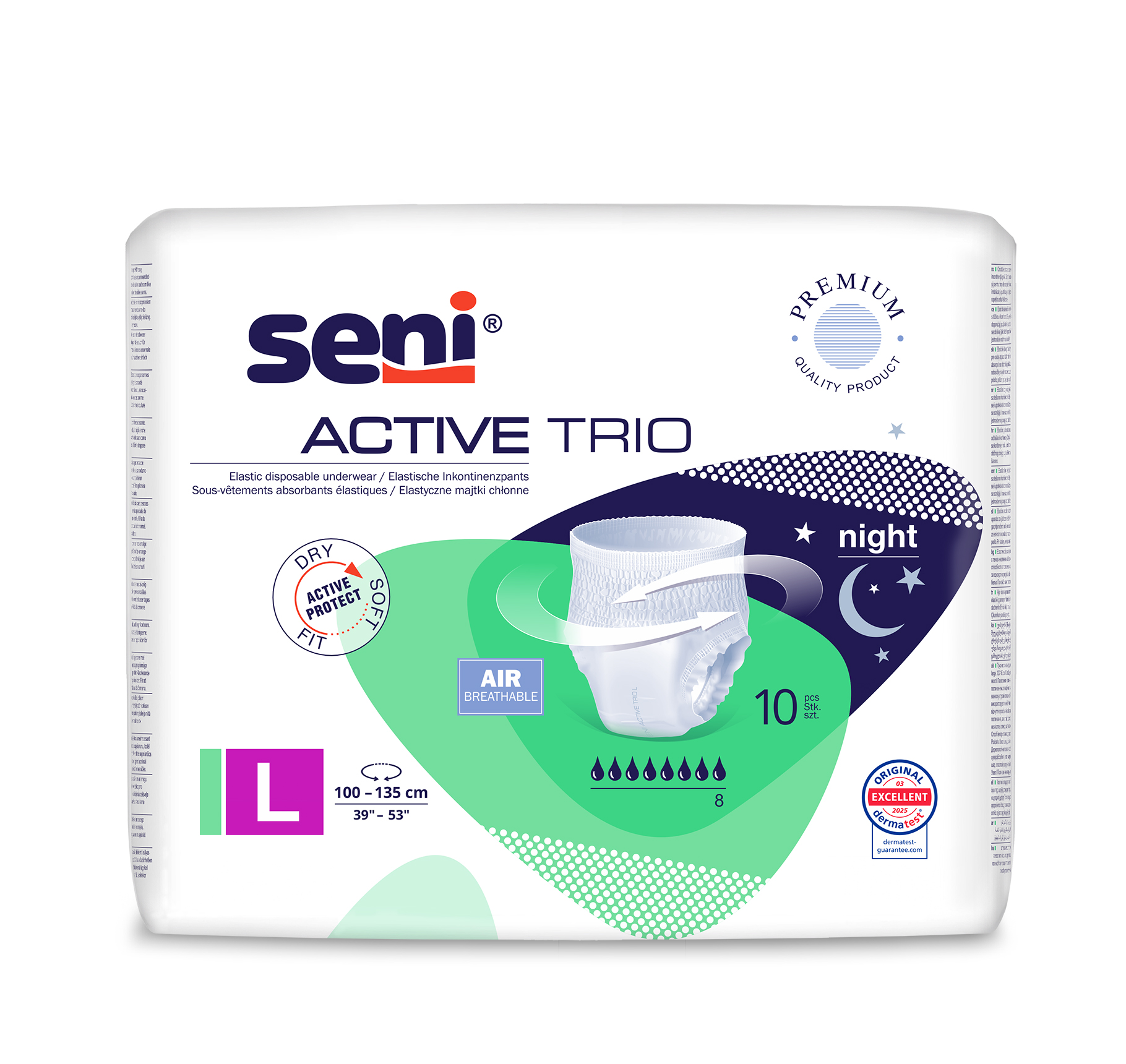 Seni Active Trio Large chilot absorbant 10 buc - 1